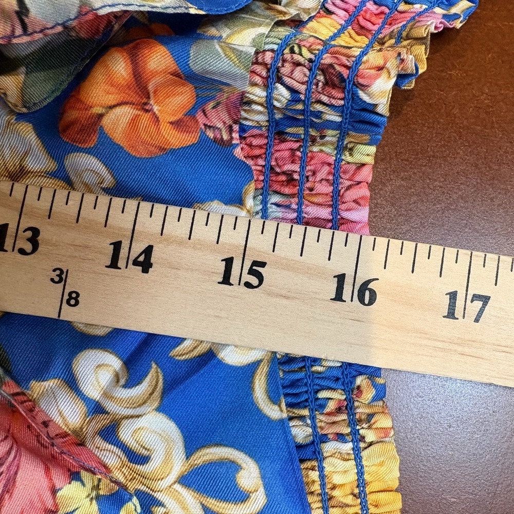 New Johnny Was PAULINE PALAZZO CROPPED PANT Floral Women's Size 1X Silk Blend - Picture 8 of 9